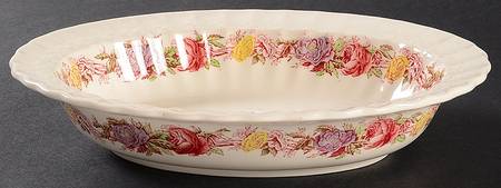 Rose Briar 9" Oval Vegetable Bowl