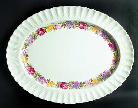 Rose Briar 21" Oval Serving Platter