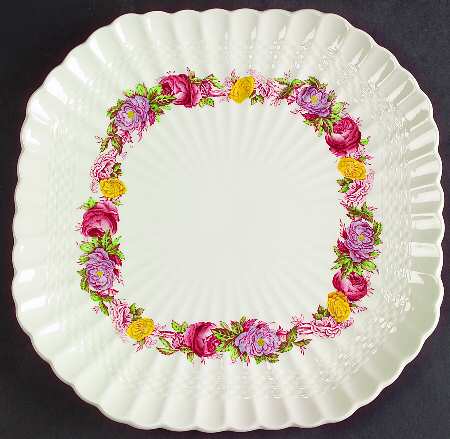 Rose Briar Square Luncheon Plate