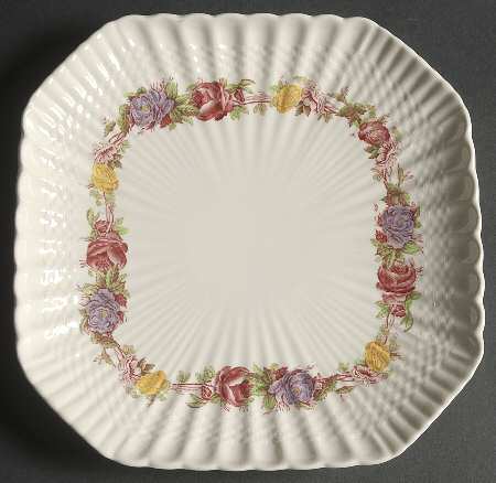 Rose Briar Square Cake Plate