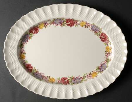 Rose Briar 15" Oval Serving Platter
