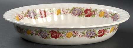Rose Briar 11" Oval Vegetable Bowl