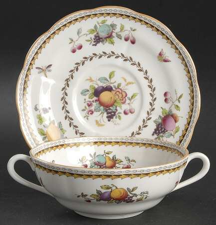 Rockingham Flat Cream Soup Bowl & Saucer Set