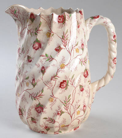 Rosebud Chintz (2-8401, Pink Vine) 48 Oz Pitcher