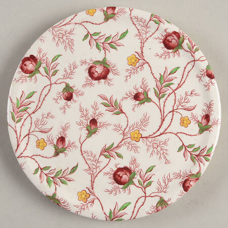 Rosebud Chintz (2-8401, Pink Vine) Tea Tile