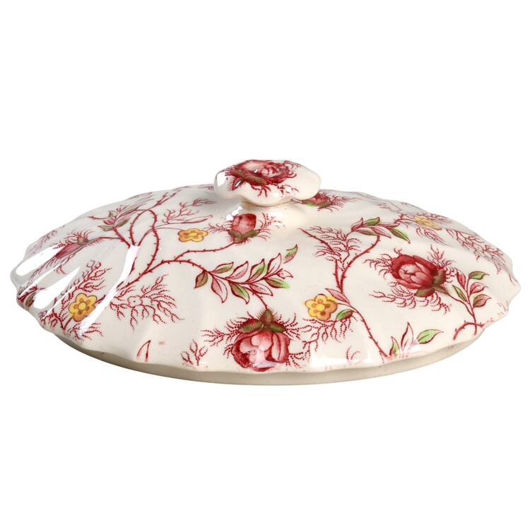 Rosebud Chintz (2-8401, Pink Vine) Lid for Sugar Bowl