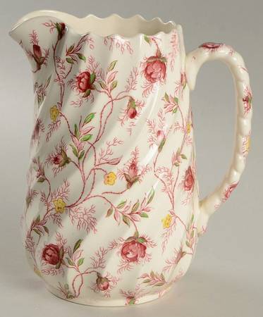 Rosebud Chintz (2-8401, Pink Vine) 24 Oz Pitcher
