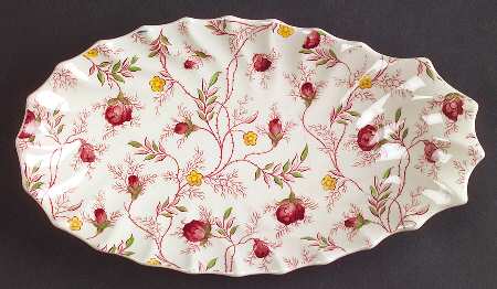 Rosebud Chintz (2-8401, Pink Vine) Relish