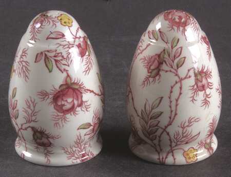 Rosebud Chintz (2-8401, Pink Vine) Salt & Pepper Set