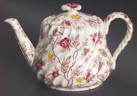Rosebud Chintz (2-8401, Pink Vine) Mini Teapot & Lid