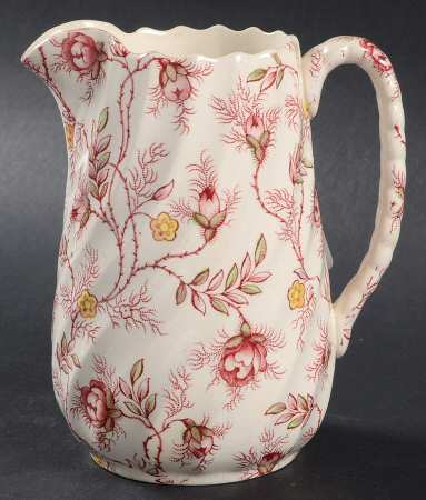 Rosebud Chintz (2-8401, Pink Vine) 12 Oz Pitcher