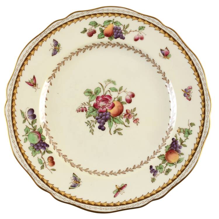 Rockingham (White Or Cream Body, Gold) Salad Plate by Spode