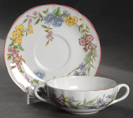 Romany Flat Cream Soup Bowl & Saucer Set