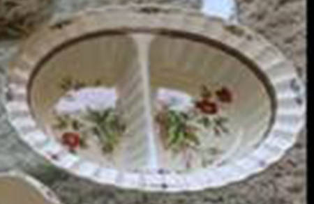 Rosalie 11" Oval Divided Vegetable Bowl