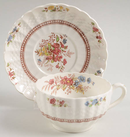Rosalie Footed Cup & Saucer Set