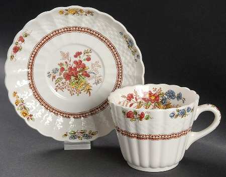 Rosalie Footed Cup & Saucer Set