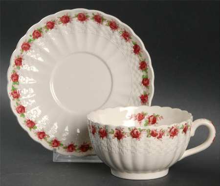 Rosedale Flat Cup & Saucer Set