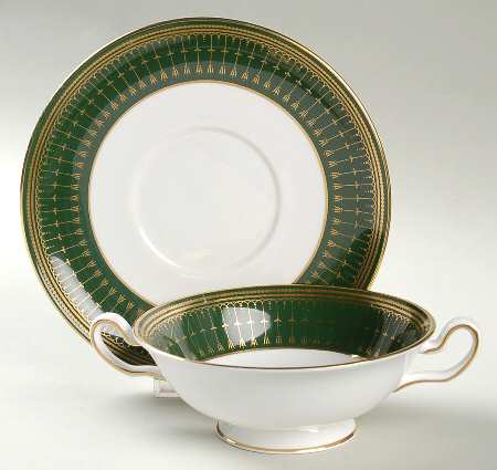 Royal Windsor Footed Cream Soup Bowl & Saucer Set