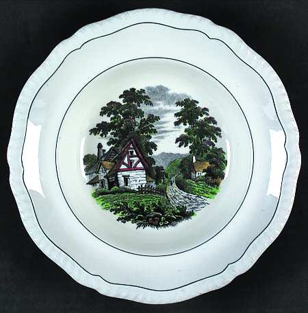 Rural Scenes Rim Soup Bowl