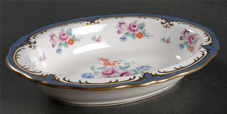 Savoy Blue 9" Oval Vegetable Bowl