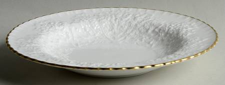 Savoy White (Gold Trim) Rim Soup Bowl