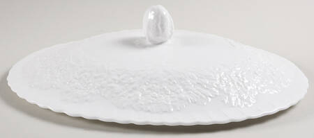 Savoy White (No Trim) Lid for Oval Vegetable