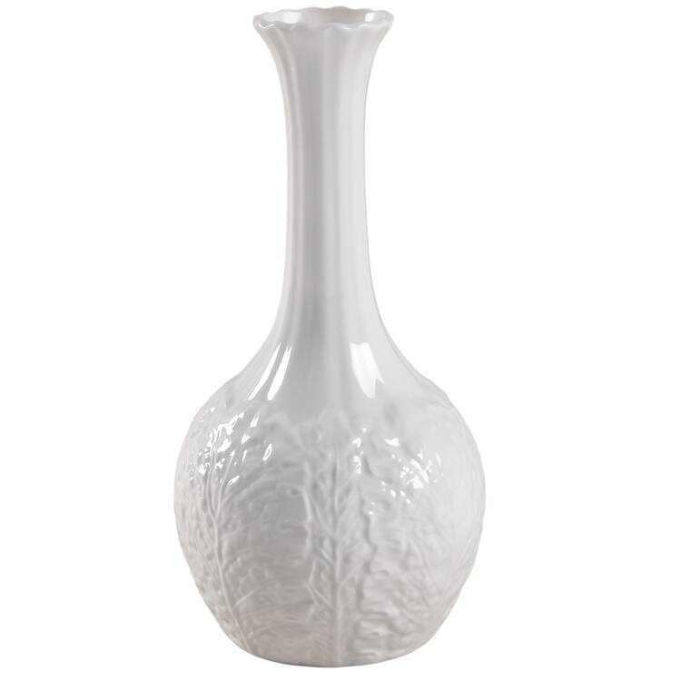 Savoy White (No Trim) Bud Vase