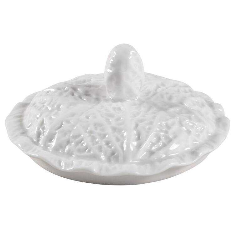 Savoy White (No Trim) Lid for Candy Jar
