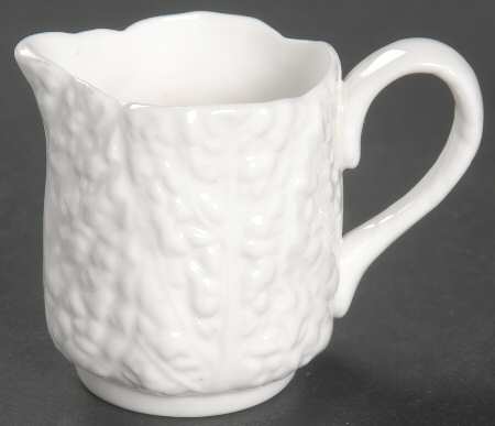 Savoy White (No Trim) Individual Berry Set, Creamer Only