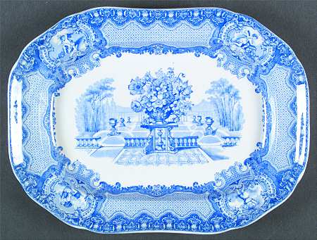 Seasons Blue 12" Oval Serving Platter