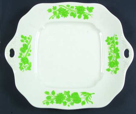 Shamrock Square Handled Cake Plate