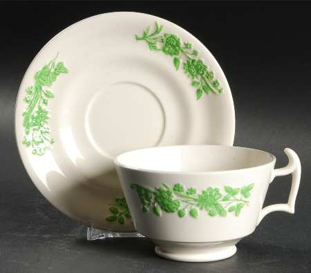 Shamrock Footed Cup & Saucer Set