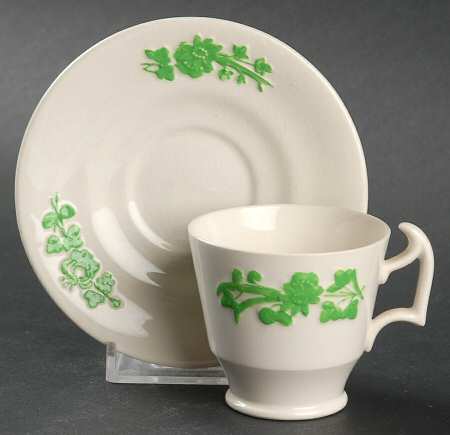 Shamrock Footed Demitasse Cup & Saucer Set