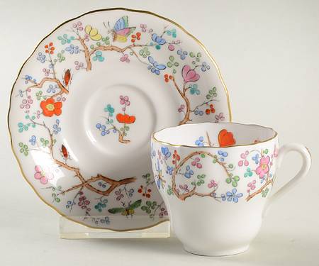 Shanghai Flat Demitasse Cup & Saucer Set