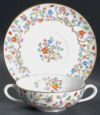 Shanghai Flat Cream Soup Bowl & Saucer Set