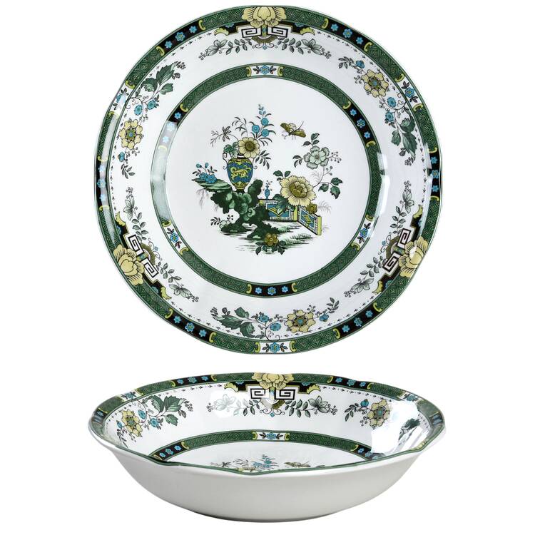 Siam Green Rim Cereal Bowl