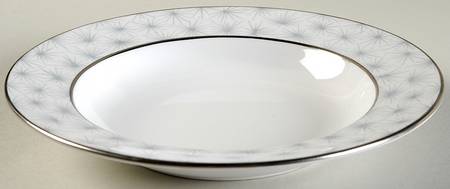 Silver Mist Rim Soup Bowl