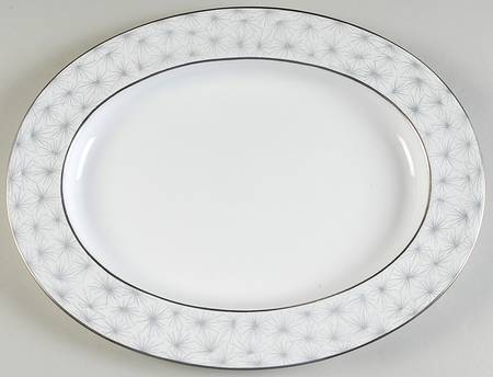 Silver Mist 15" Oval Serving Platter