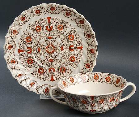 Sorrento Flat Cream Soup Bowl & Saucer Set