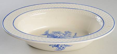 Camilla Blue (Mansard Shape) 10" Oval Vegetable Bowl