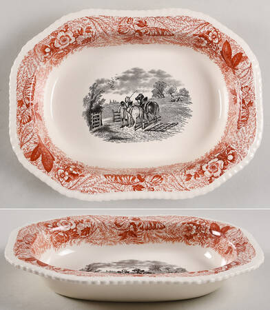SP8 10" Oval Vegetable Bowl by Spode