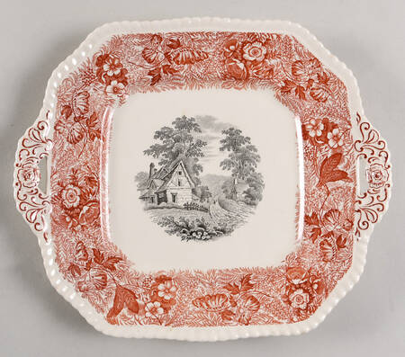 SP8 Square Handled Cake Plate