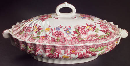 Spode's Bouquet Oval Covered Vegetable