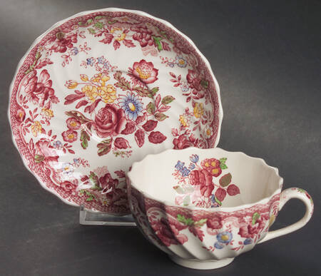 Spode's Bouquet Flat Cup & Saucer Set