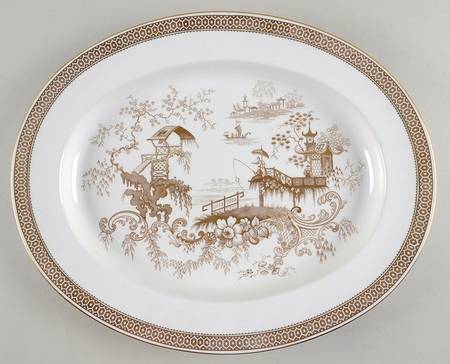 Spode's Garden 16" Oval Serving Platter