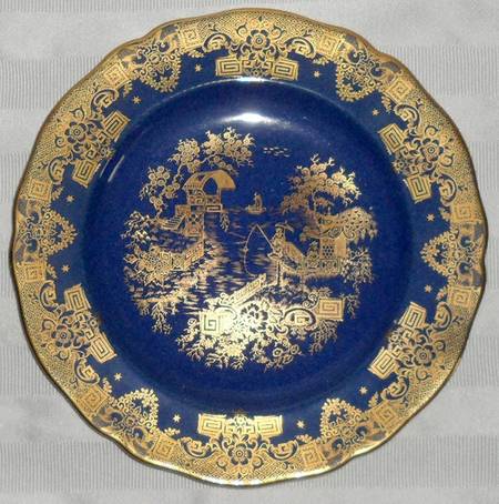 Spode's Garden Blue and Gold Salad Plate