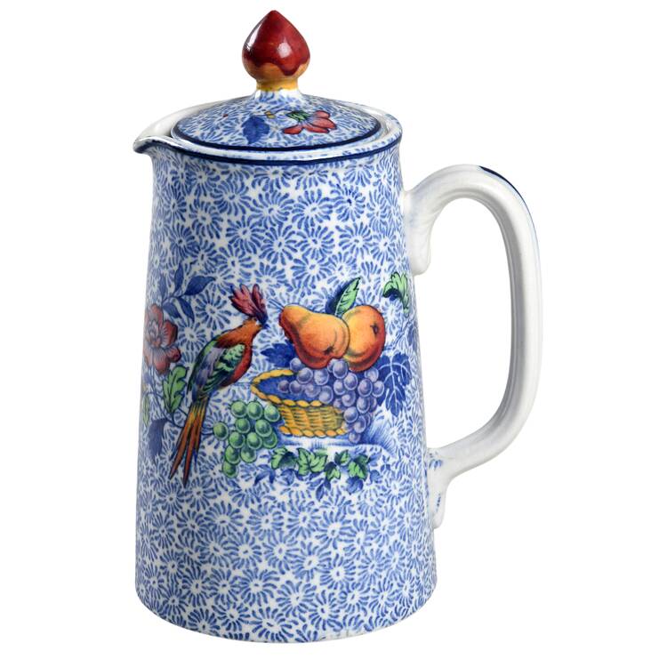 Spode's George III Blue Hot Water Jug & Lid