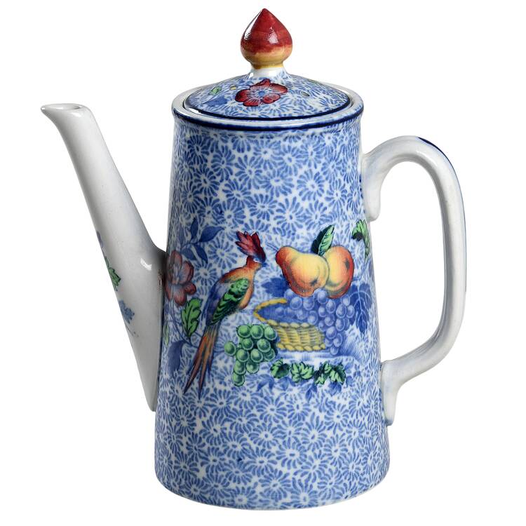 Spode's George III Blue Mini Coffee Pot & Lid