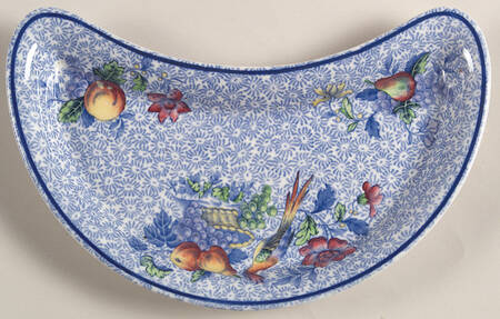 Spode's George III Blue Crescent Salad Plate