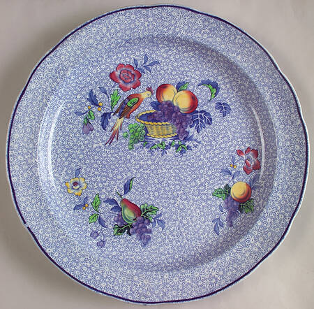Spode's George III Blue 12" Chop Plate (Round Platter)